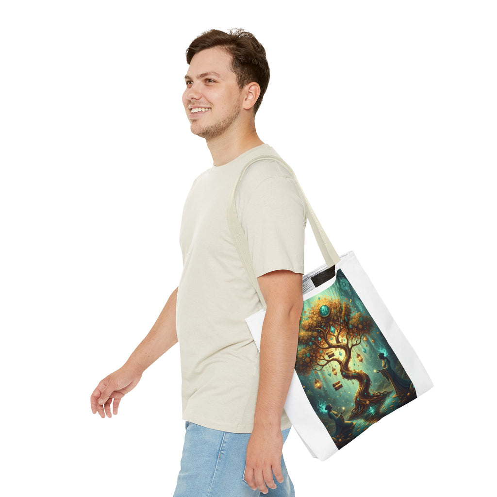 Enchanted Tree Tote Bag — Magical Night Forest Art AOP