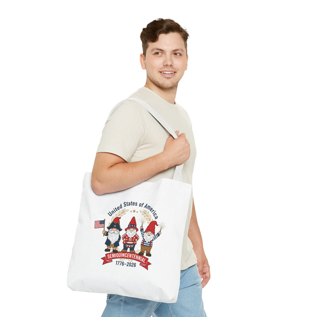 Tote Bag — USA 250th Semiquincentennial 1776–2026 Patriotic Gnome Tote