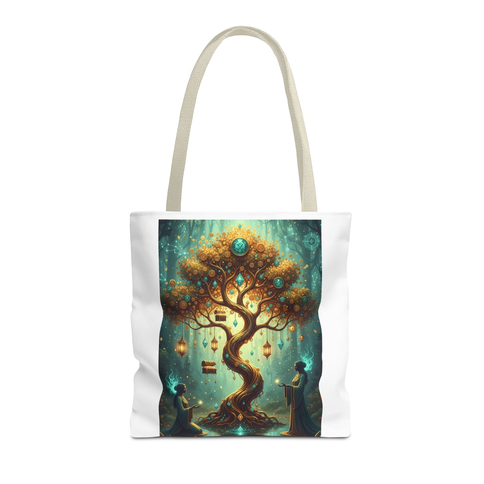 Enchanted Tree Tote Bag — Magical Night Forest Art AOP