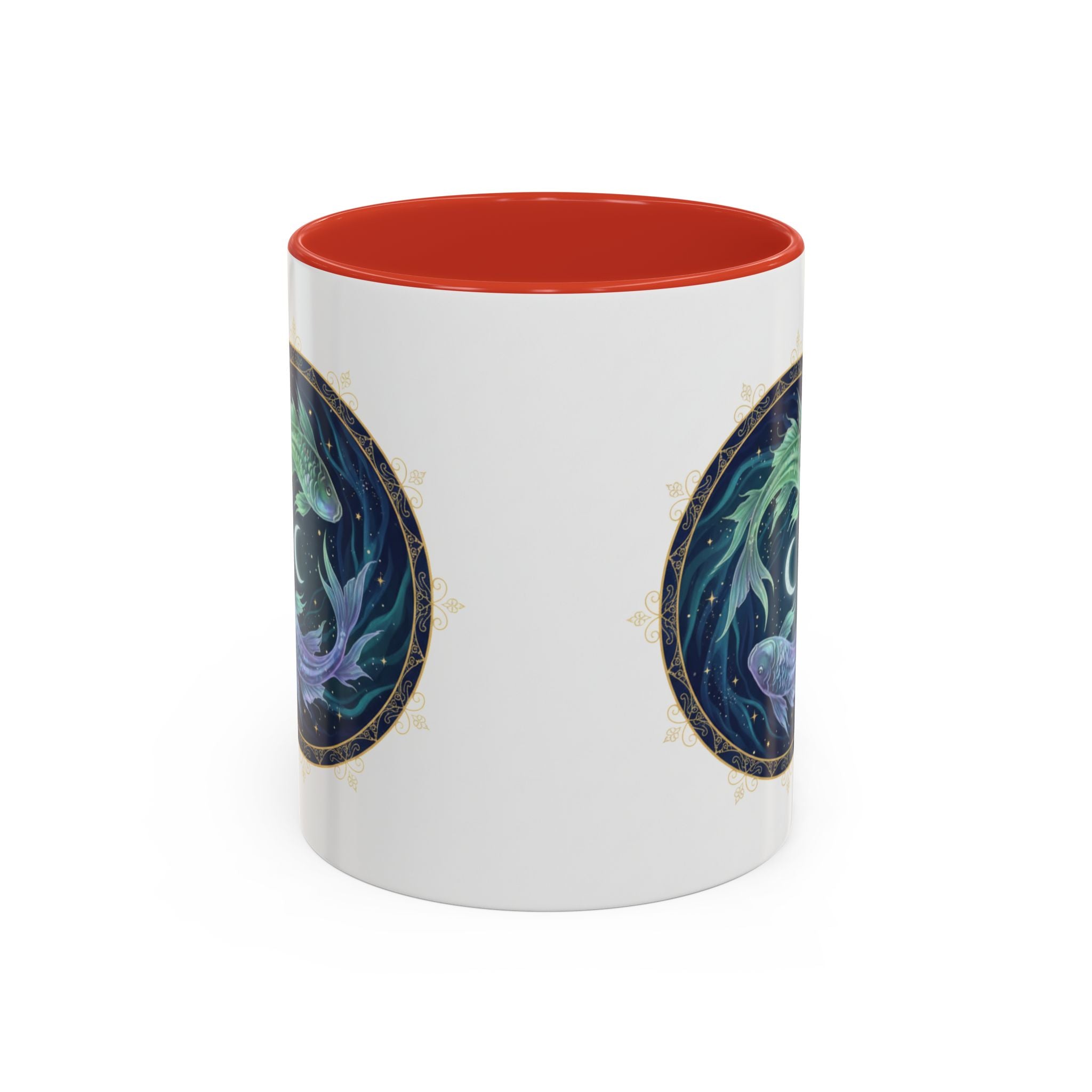 Koi Yin Yang Coffee Mug — Celestial Fish Moon Ceramic Accent Mug (11/15oz)