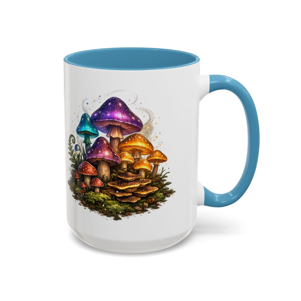 Colorful Fantasy Mushroom Coffee Mug — Accent Ceramic 11/15oz