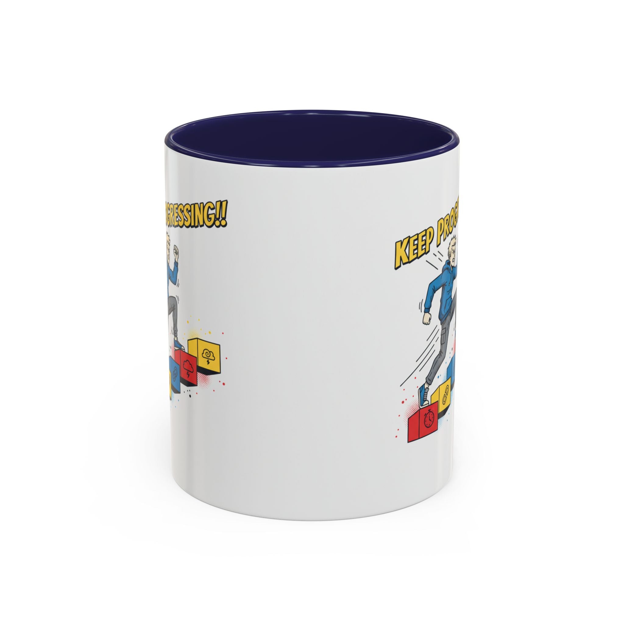 Keep Progressing Coffee Mug — Motivational Accent Mug (11/15oz)
