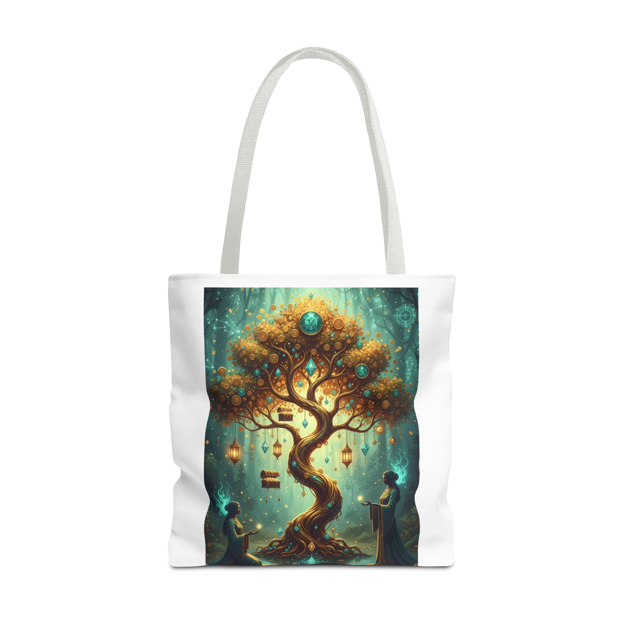 Enchanted Tree Tote Bag — Magical Night Forest Art AOP