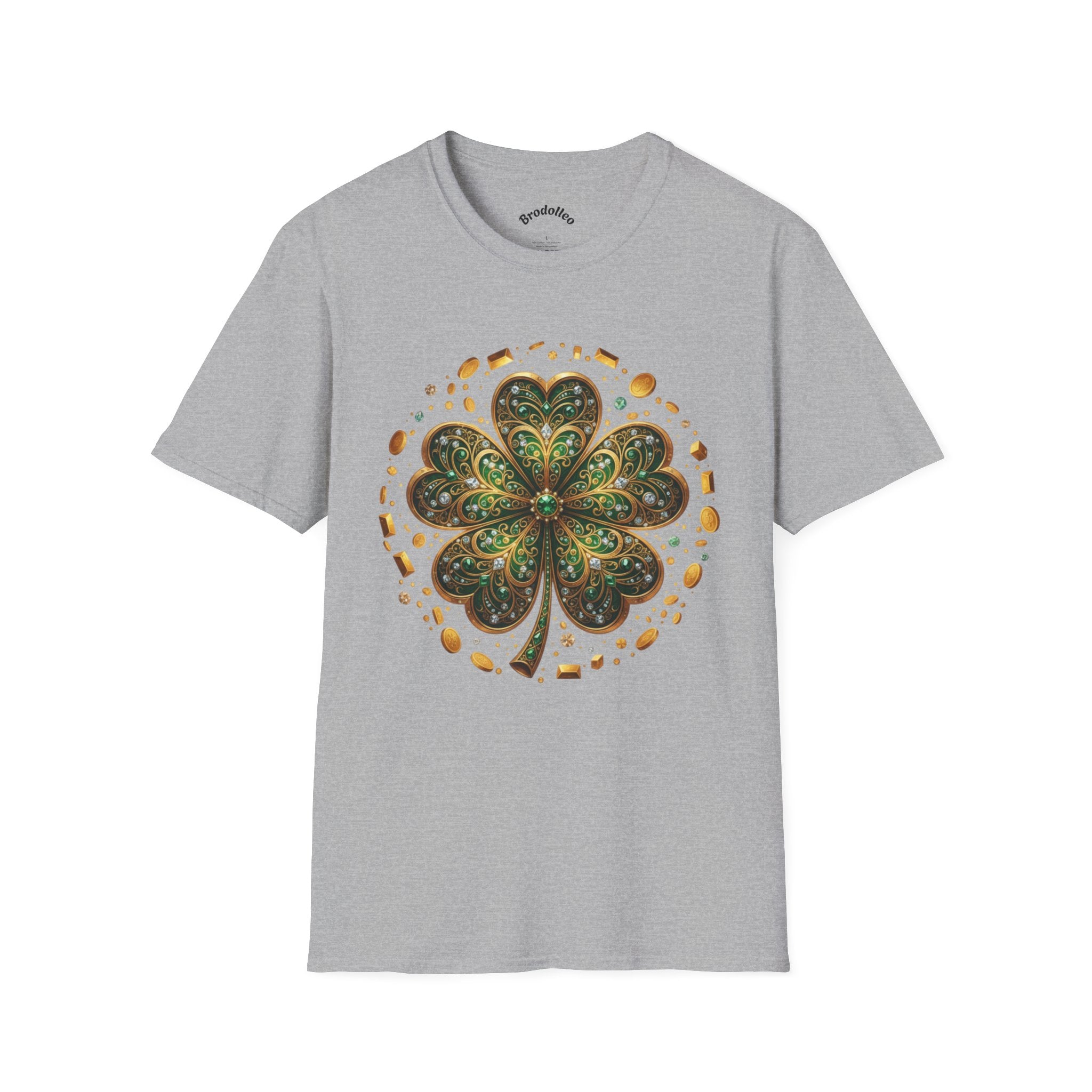 St. Patrick’s Clover Graphic T‑Shirt — Green Shamrock Mandala Tee