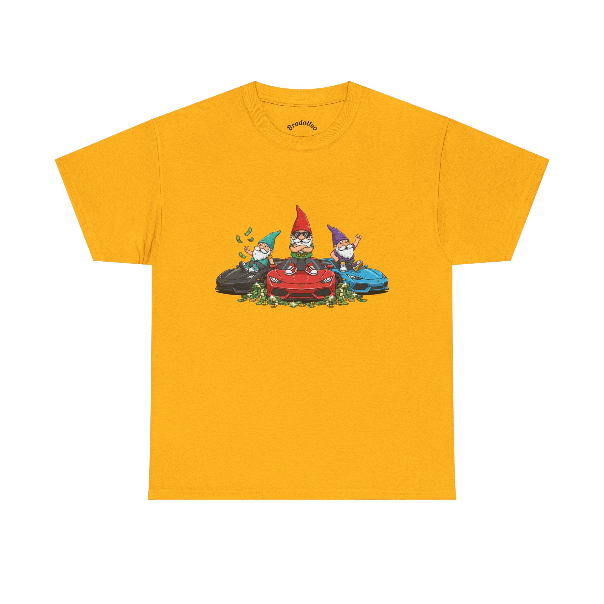 Gnome Race Car Tee — Cute Gnome Driving Cars Graphic T-Shirt