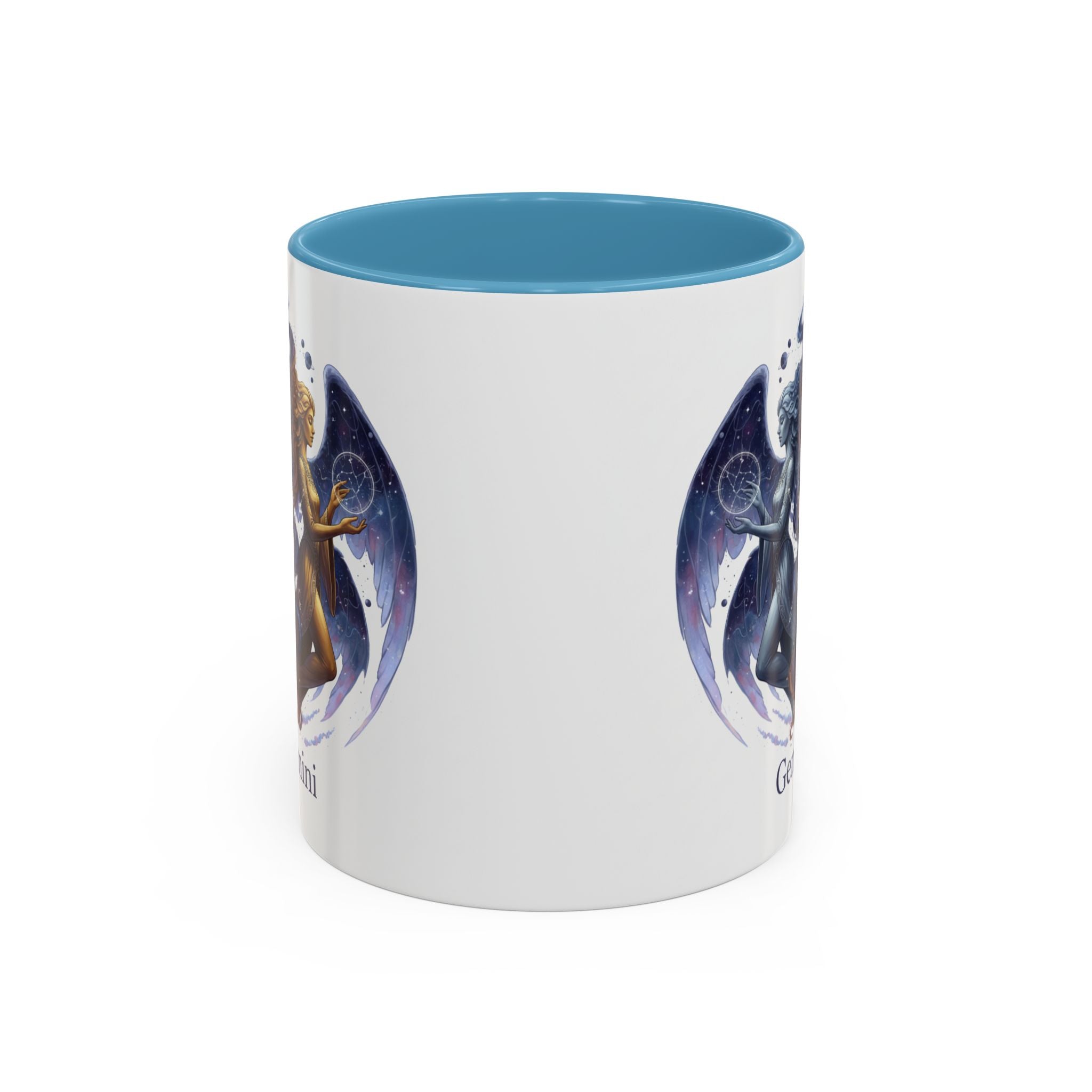 Gemini Zodiac Coffee Mug — Twin Stars Astrology Accent Mug (11/15oz)