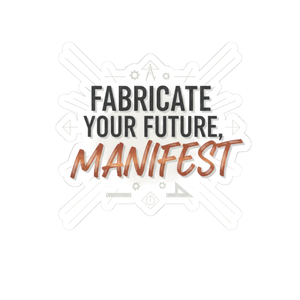 Manifest Sticker — "Fabricate Your Future, Manifest" Inspirational Kiss-Cut Sticker