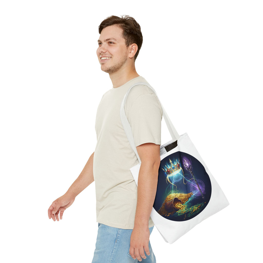 Mystic Crown & Treasure Tote Bag — Fantasy Magic Art Tote
