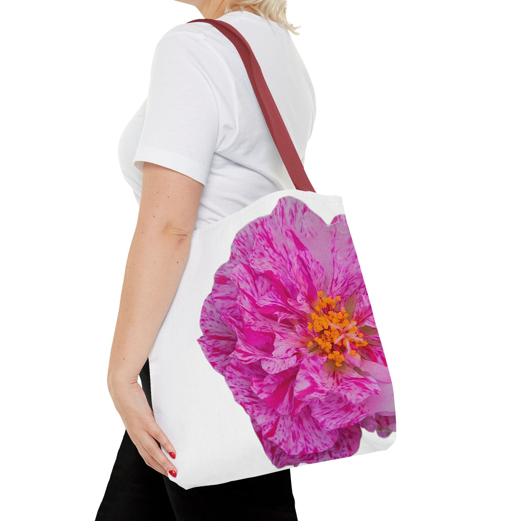 Pink Peony Floral Tote Bag — Bright Bloom All-Over Print