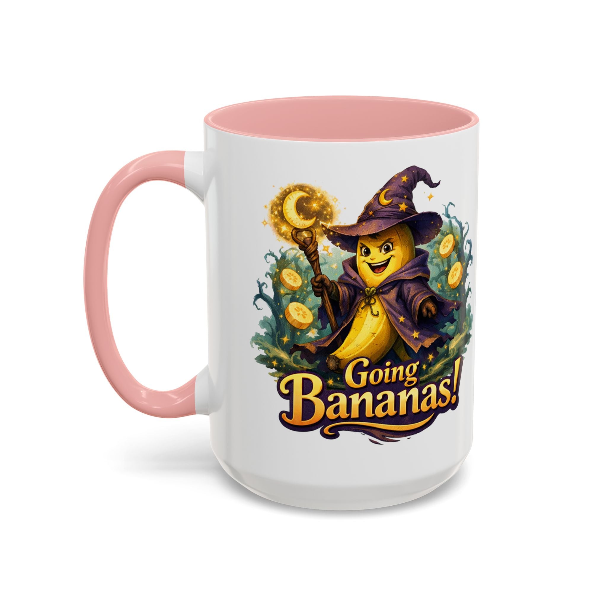 Going Bananas! Witch Banana Accent Coffee Mug — Fun Halloween Coffee Cup (11/15oz)