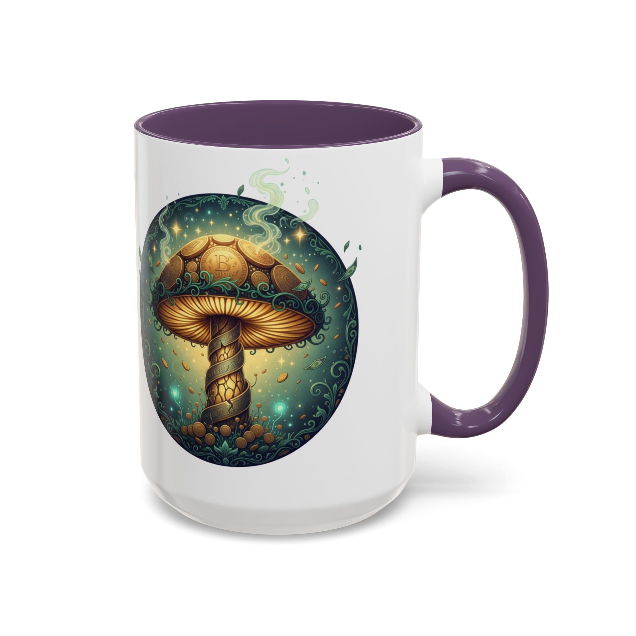 Mushroom Alchemy Coffee Mug — "Money flows to me freely, given, and in abundance" (11/15oz)
