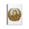 Shiba Inu Coin Hoard Spiral Notebook — Ruled Journal for Crypto Fans
