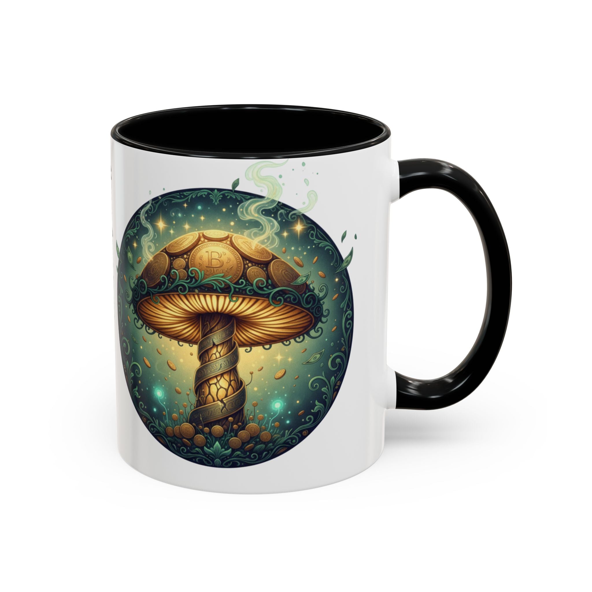 Mushroom Alchemy Coffee Mug — "Money flows to me freely, given, and in abundance" (11/15oz)