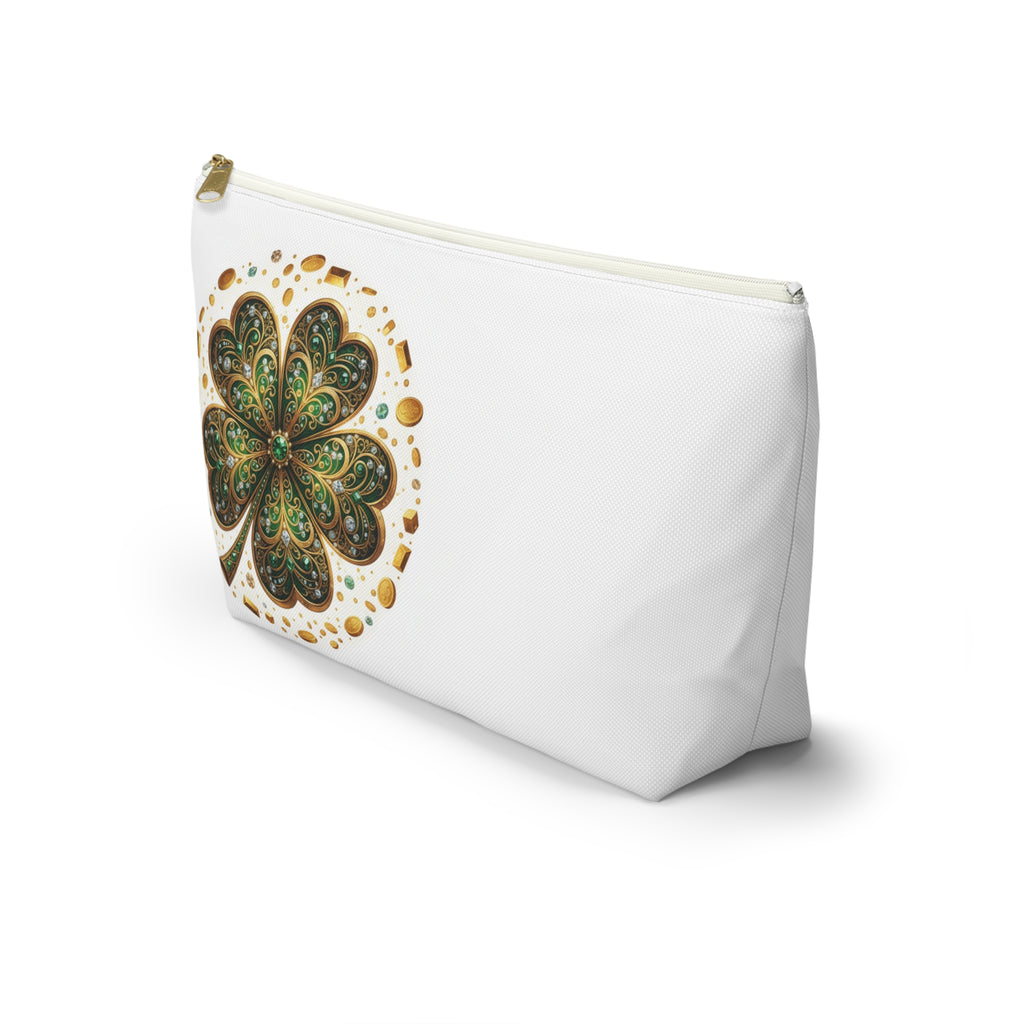 Clover Accessory Pouch — St. Patrick’s Day Shamrock Makeup Bag