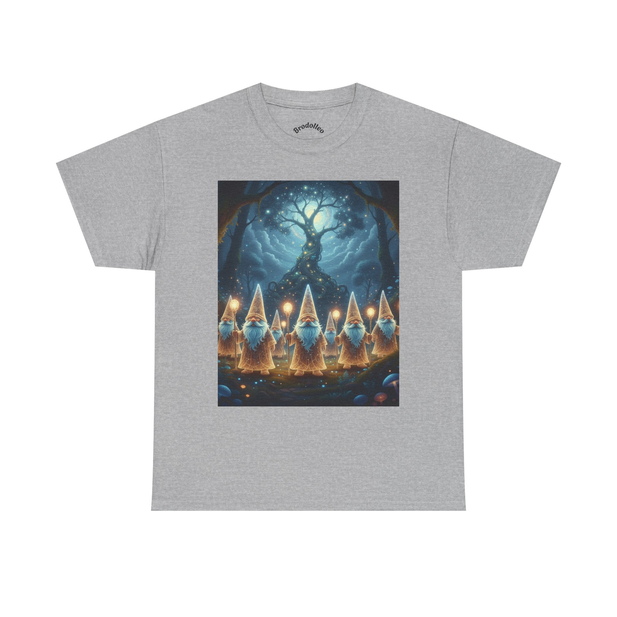 Gnome Lanterns Tee — Whimsical Forest Gnomes Nightlight T-Shirt