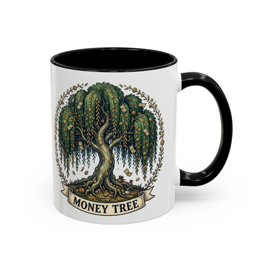 Money Tree Accent Coffee Mug — Inspirational 11/15oz Ceramic Mug with "Money Tree" Design