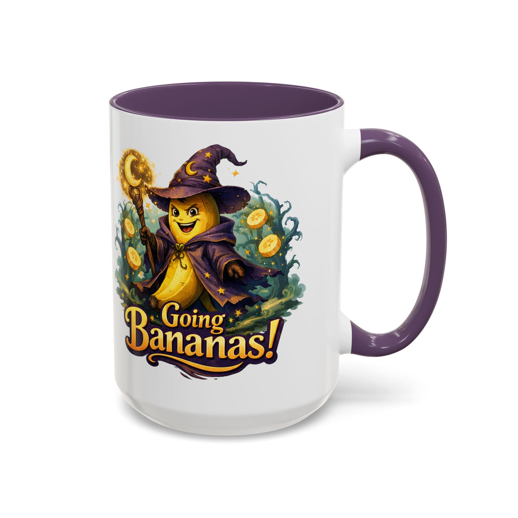 Going Bananas! Witch Banana Accent Coffee Mug — Fun Halloween Coffee Cup (11/15oz)