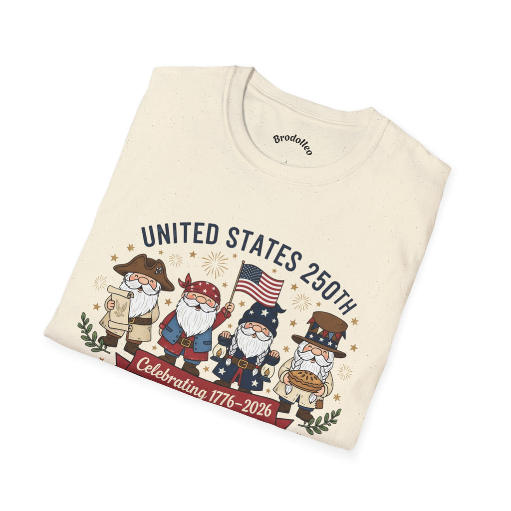 United States 250th Anniversary Patriotic Gnome T-Shirt – Celebrating 1776–2026