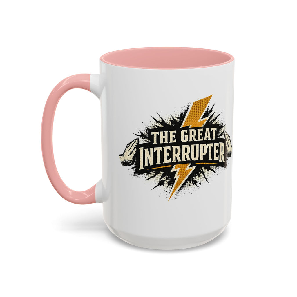The Great Interrupter Coffee Mug — Funny Lightning Bolt Accent Ceramic Mug