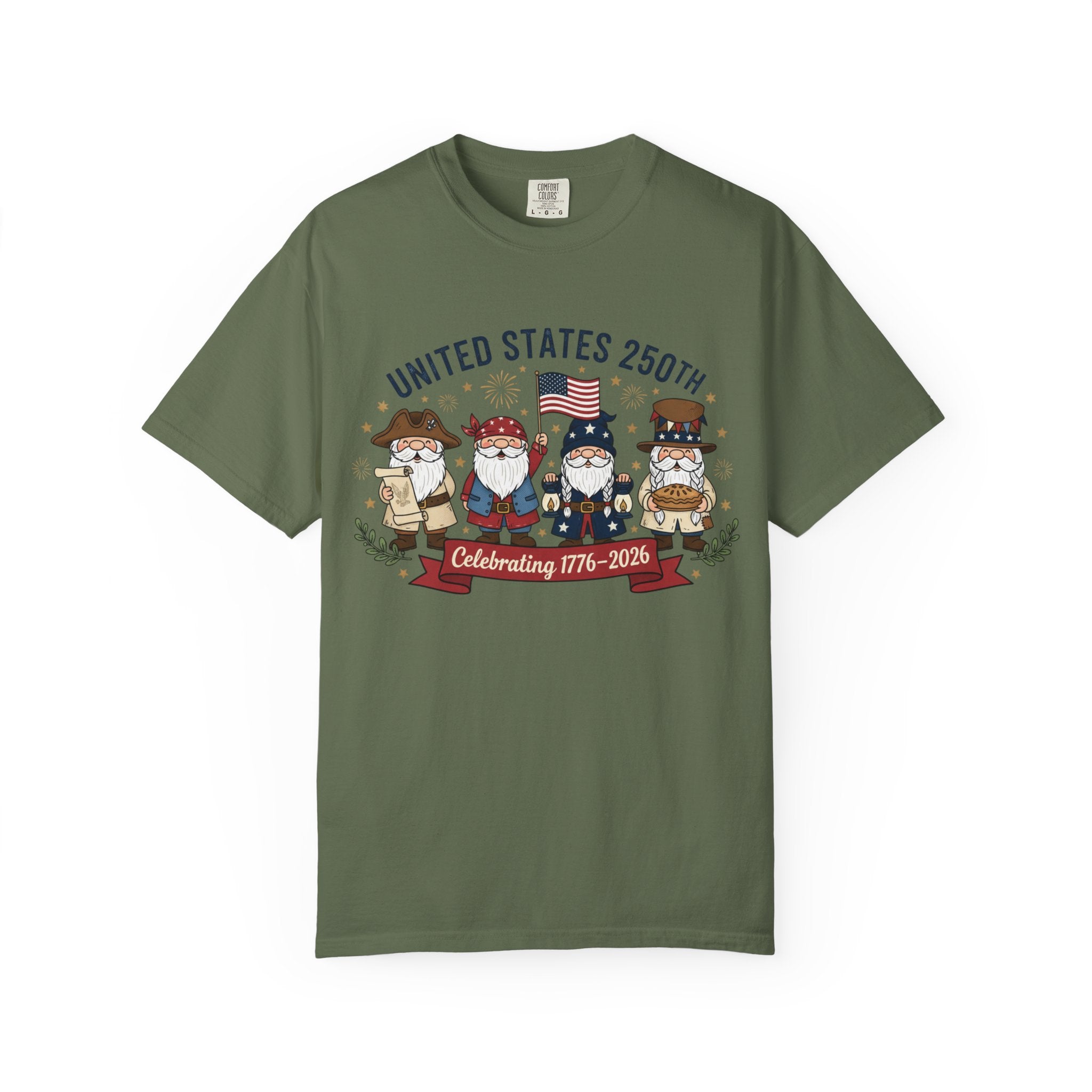 United States 250th Celebration T-shirt | Colonial Characters, 1776–2026