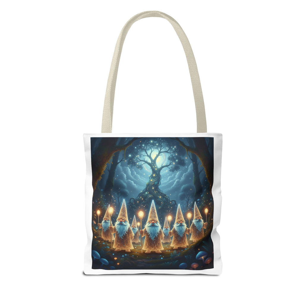 Mystical Gnome Forest Tote Bag — Candlelight Woodland Magic AOP