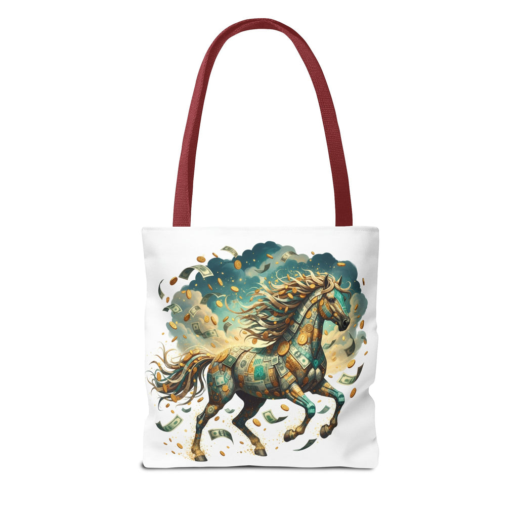 Running Horse Art Tote Bag — Boho Celestial Horse Print