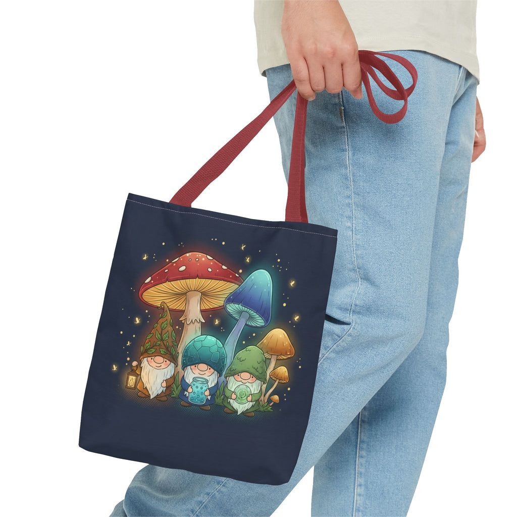 Mushroom Gnome Tote Bag — Whimsical Forest Fairycore AOP Tote