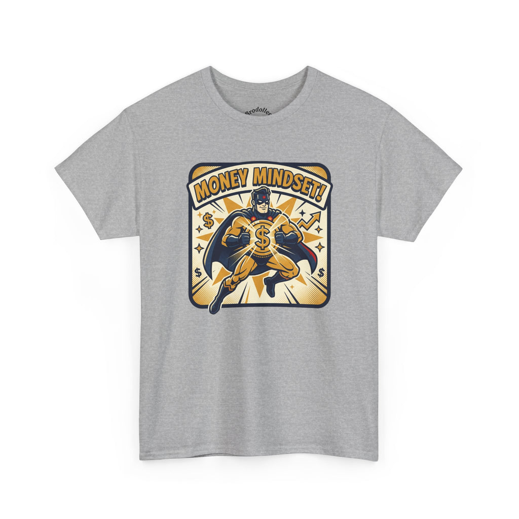 Money Mindset Tee — Retro Superhero Cash Graphic T-Shirt