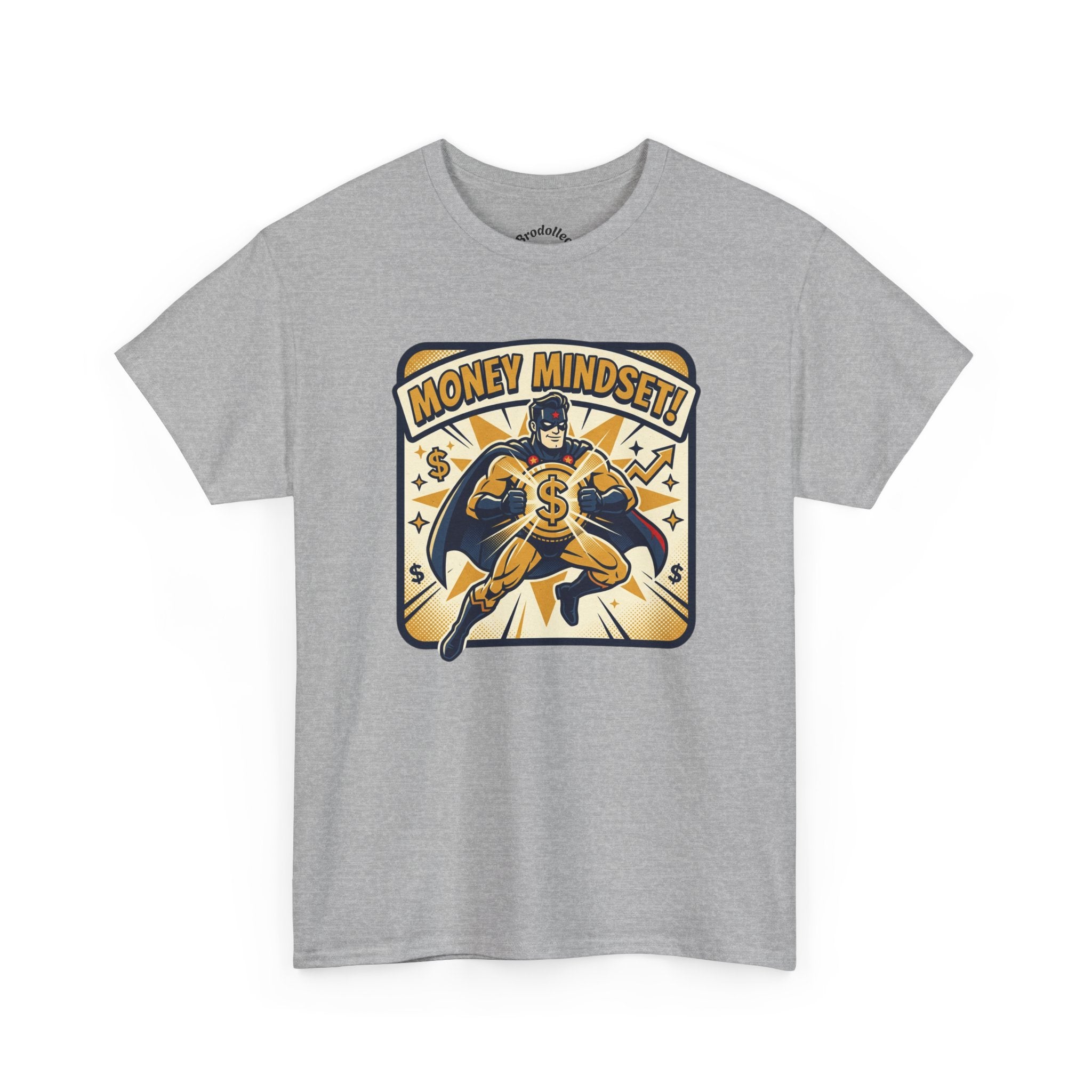 Money Mindset Tee — Retro Superhero Cash Graphic T-Shirt