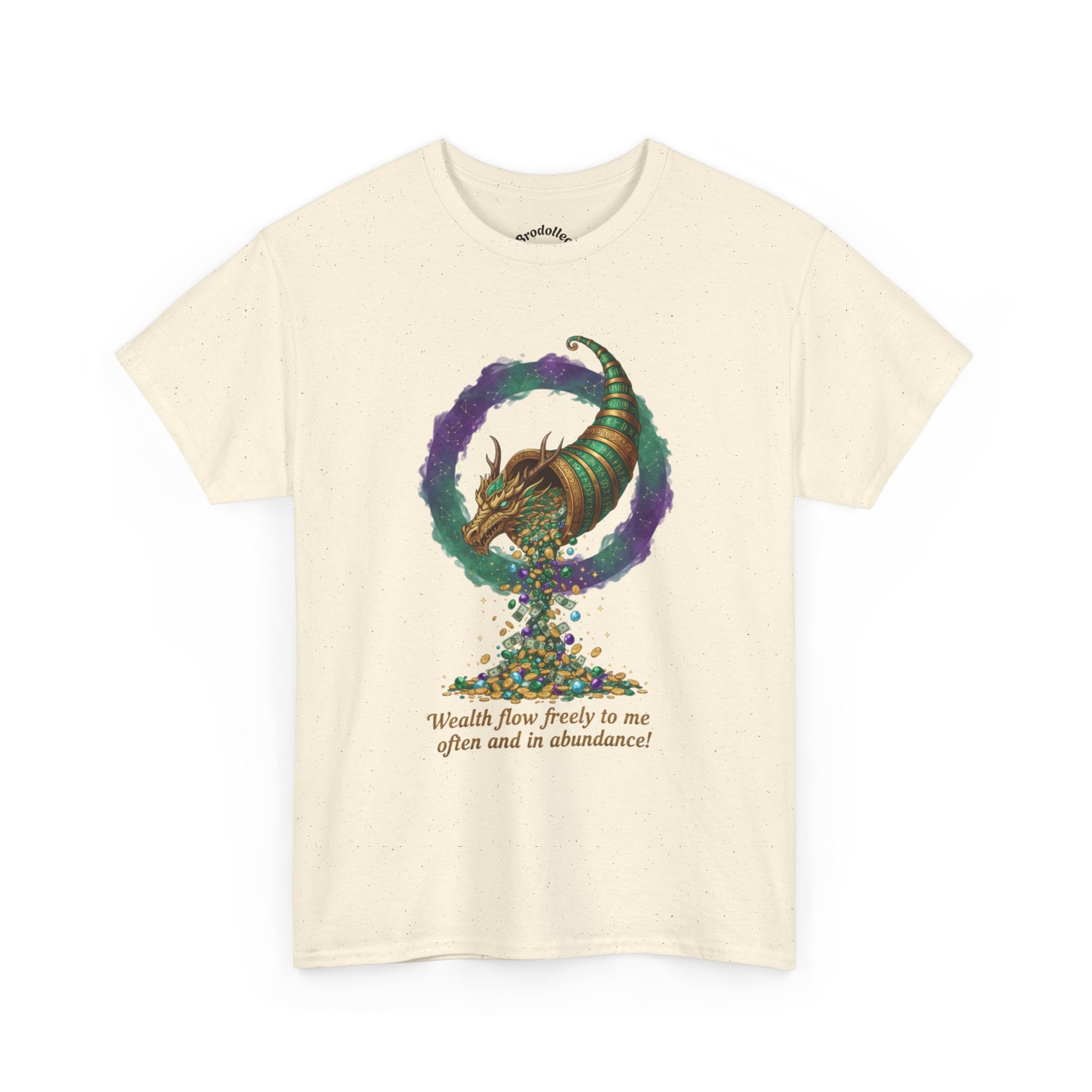 T-Shirt — Cornucopia Wealth Design: "Wealth Flows Freely to Me" Affirmation Tee