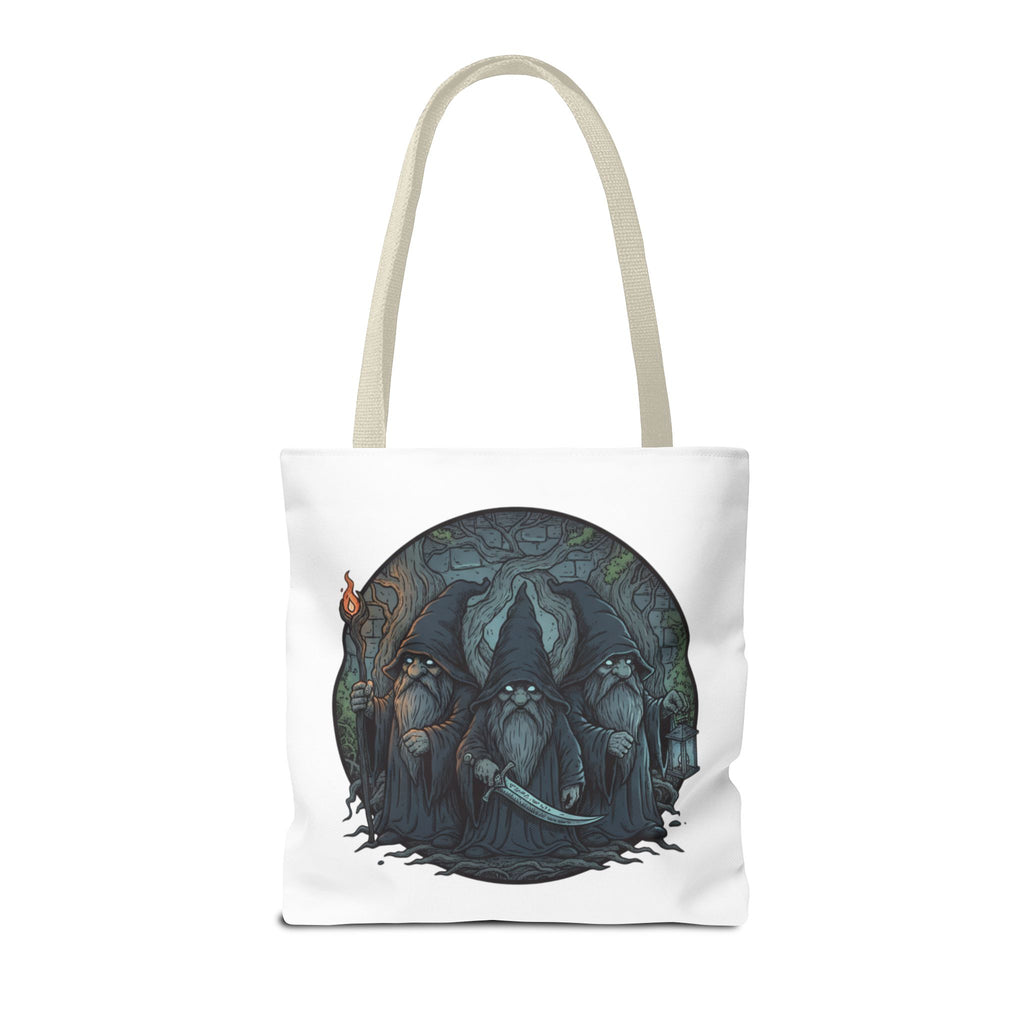 Mystic Grove Wizards Tote Bag — Fantasy Circle Art All-Over Print