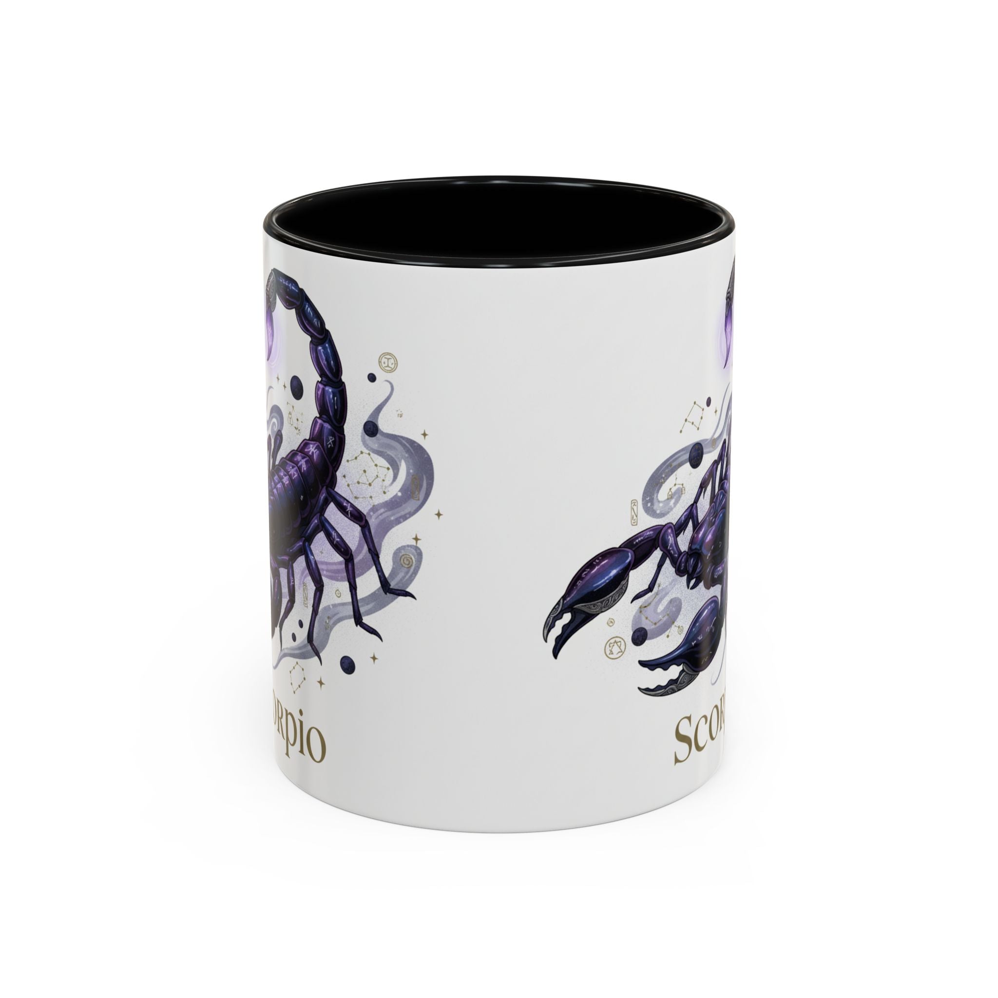 Scorpio Zodiac Coffee Mug — Purple Scorpion Accent Mug (11/15oz)