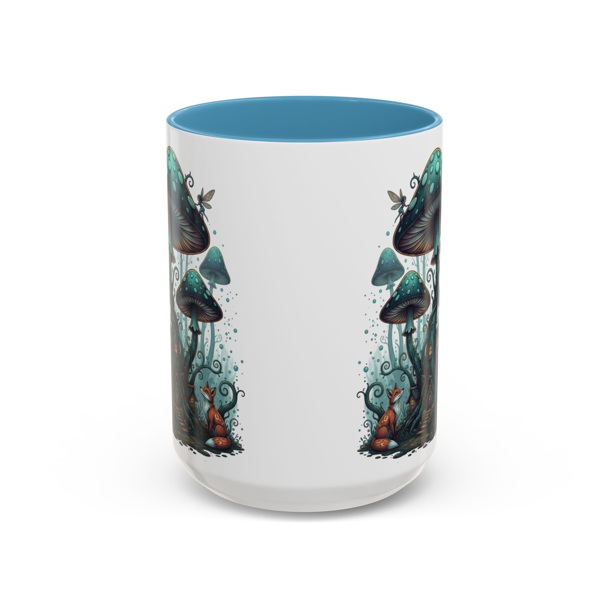 Enchanted Mushroom Cottage Coffee Mug — Fantasy Forest Accent Mug