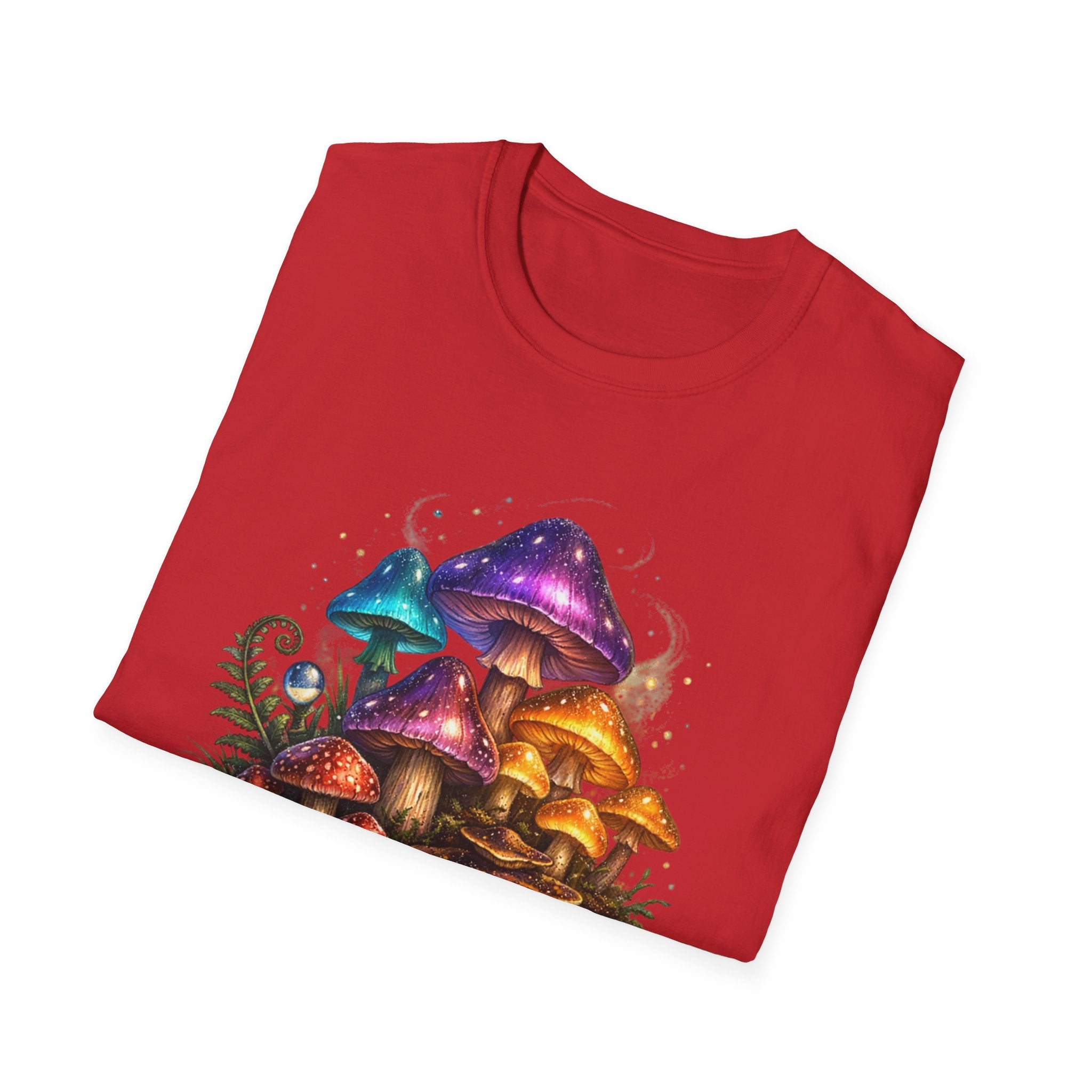 Mushroom Grove Graphic T-Shirt — Colorful Fantasy Fungi Design