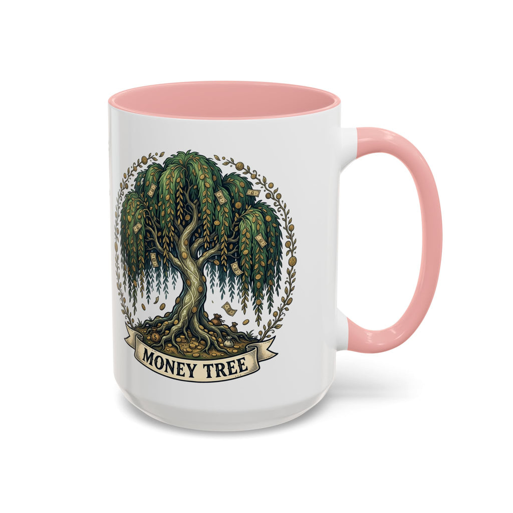 Money Tree Accent Coffee Mug — Inspirational 11/15oz Ceramic Mug with "Money Tree" Design