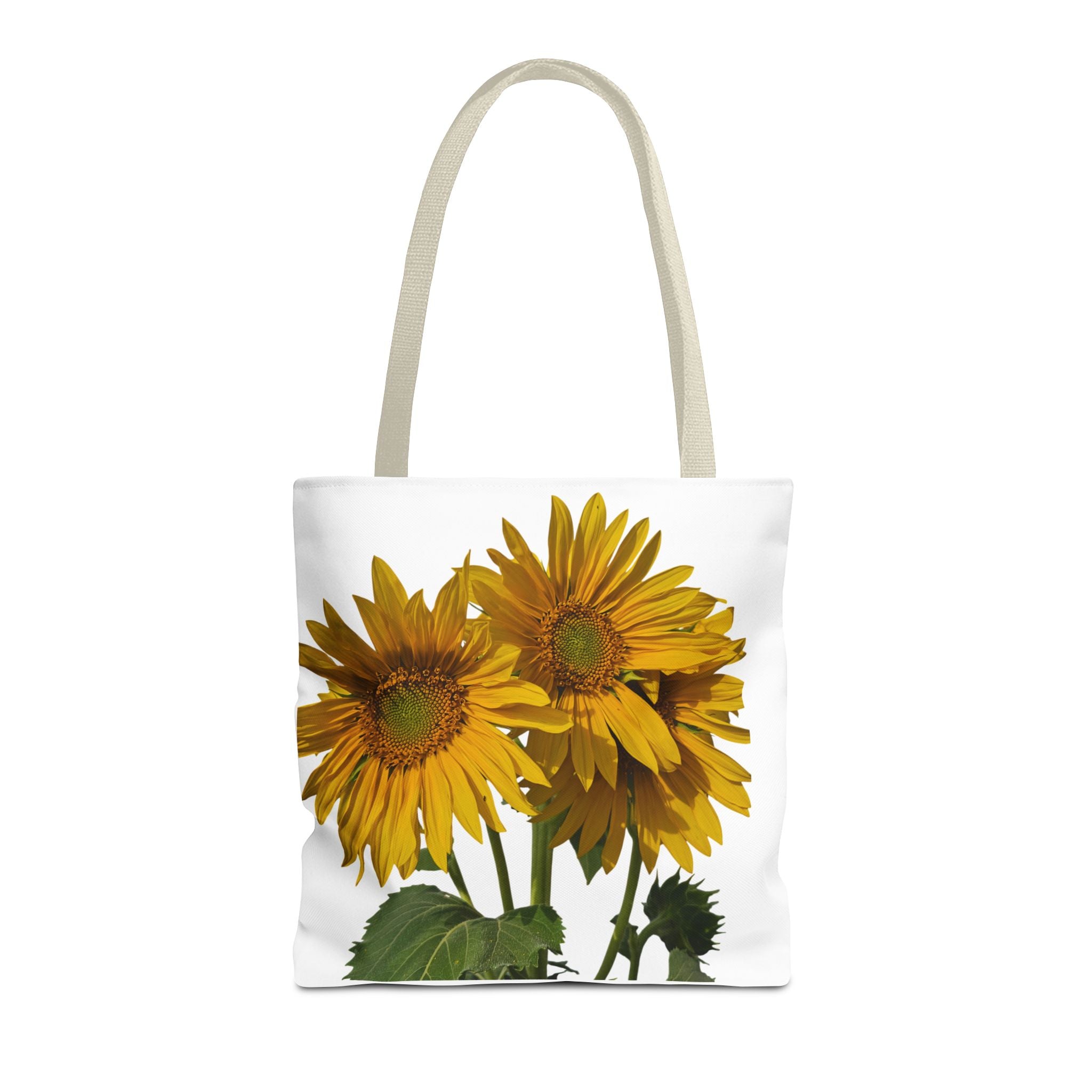 Sunflower Tote Bag — Bright Floral All-Over Print Grocery & Beach Bag