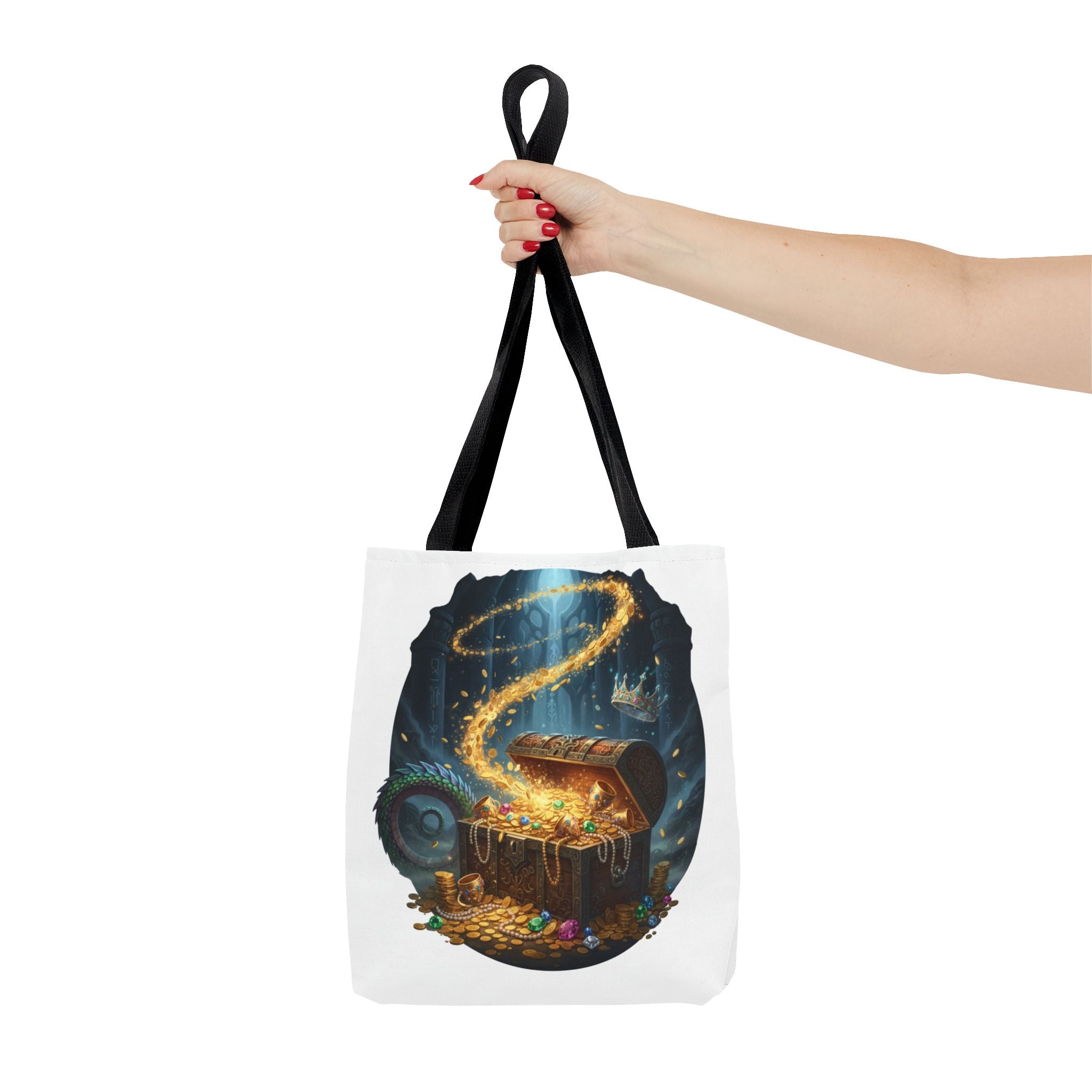 Magic Treasure Chest Tote Bag — Fantasy Pirate Gold Illustration Tote