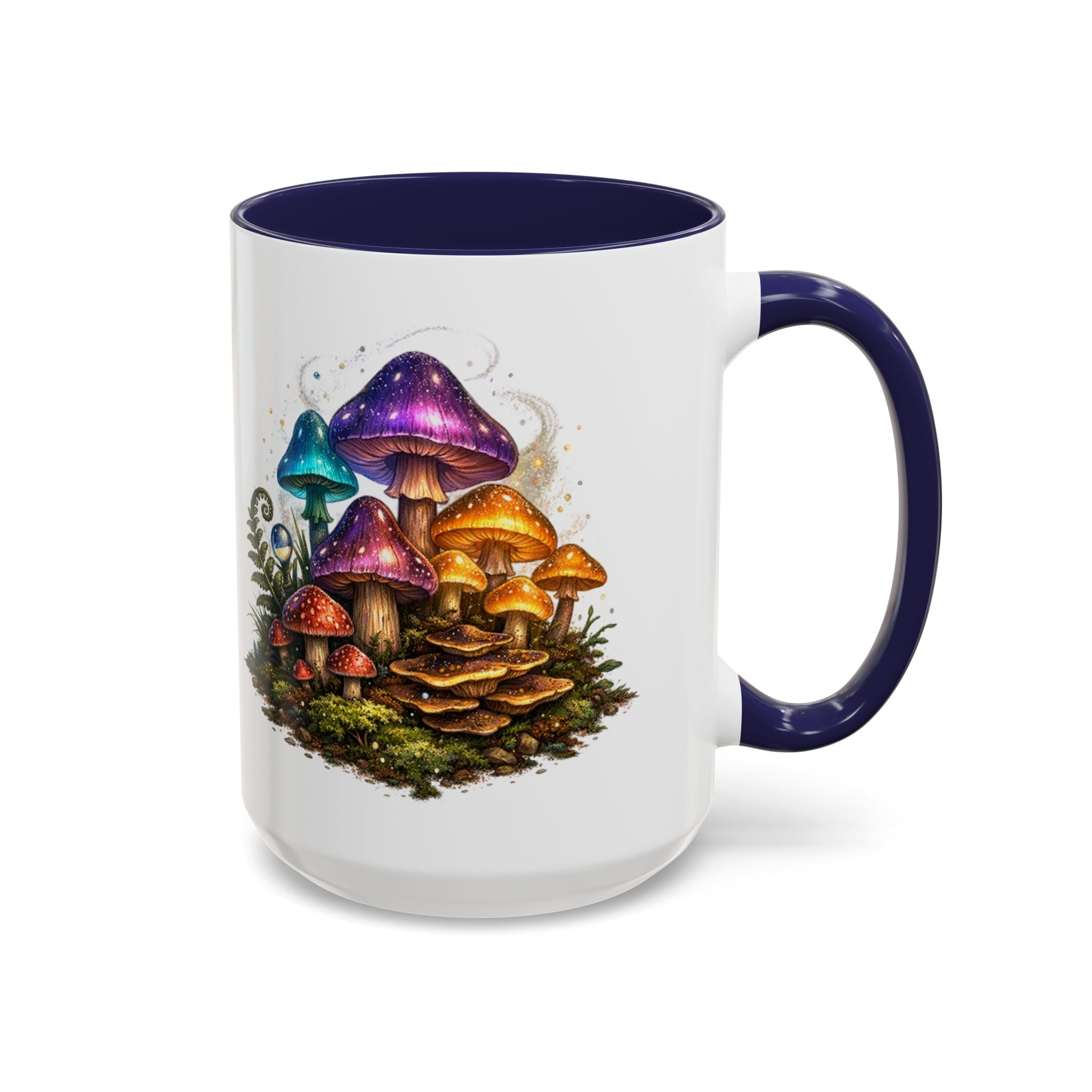 Colorful Fantasy Mushroom Coffee Mug — Accent Ceramic 11/15oz