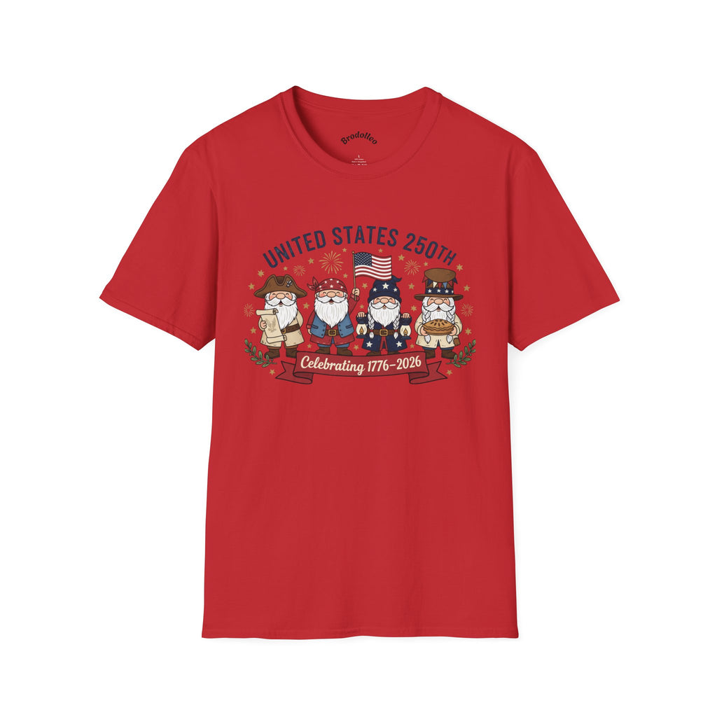 United States 250th Anniversary Patriotic Gnome T-Shirt – Celebrating 1776–2026