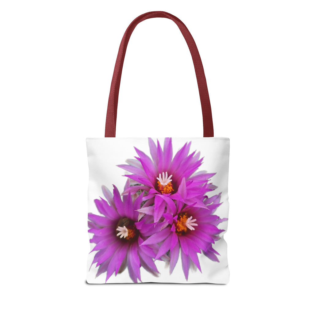 Pink Cactus Flower Tote Bag — Vibrant Desert Floral All-Over Print Tote