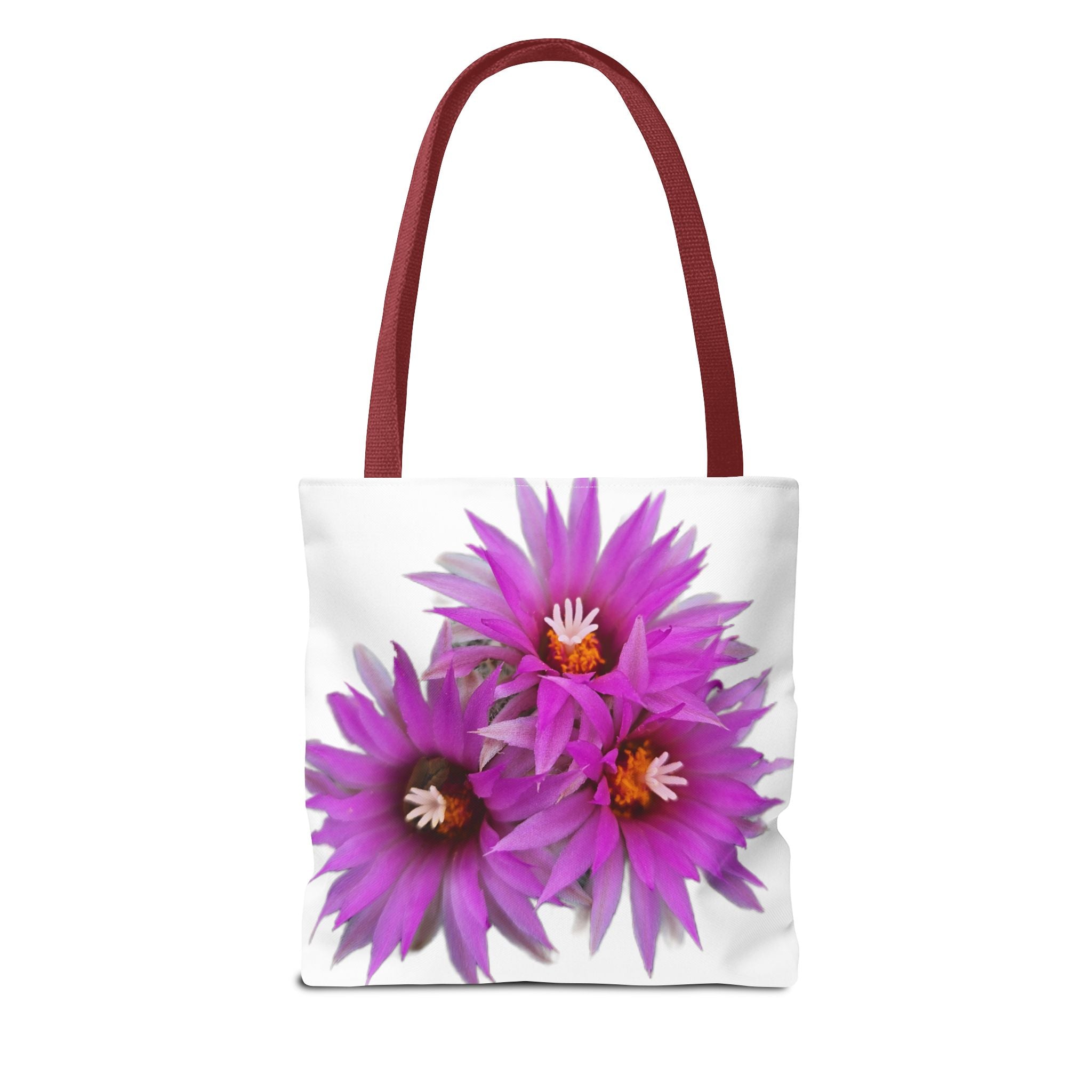 Pink Cactus Flower Tote Bag — Vibrant Desert Floral All-Over Print Tote