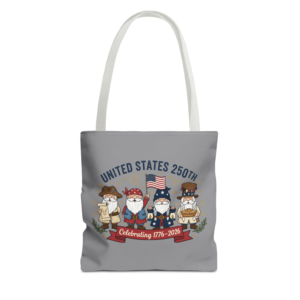 United States 250th Tote Bag — Celebrating 1776–2026 Patriotic Gnome Design