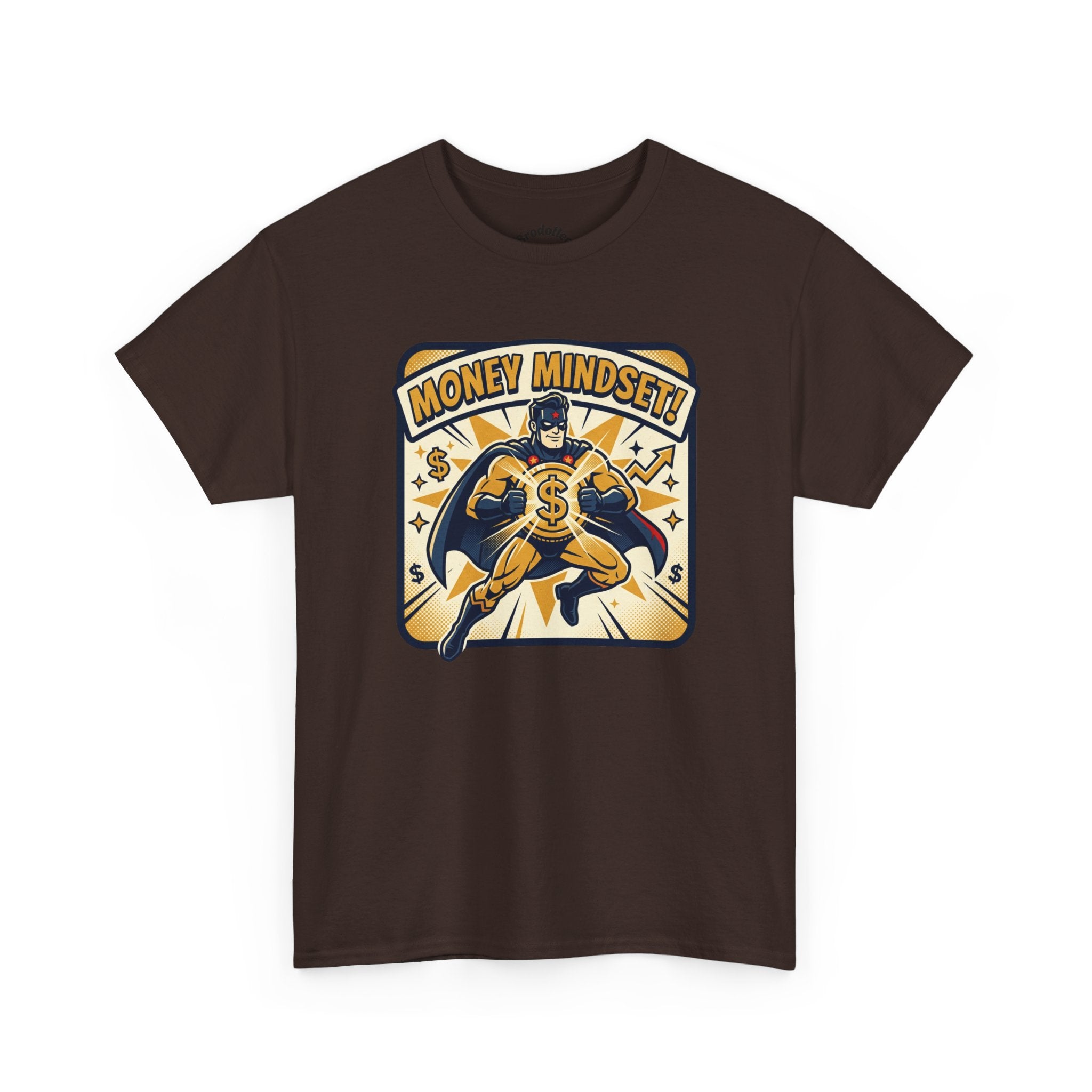 Money Mindset Tee — Retro Superhero Cash Graphic T-Shirt