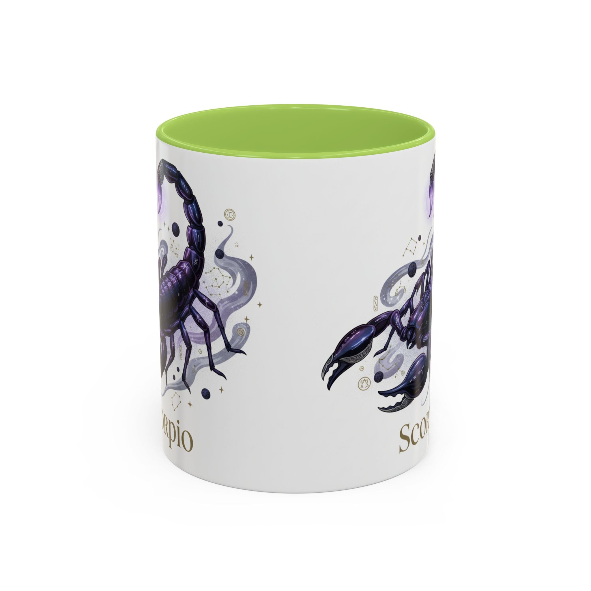 Scorpio Zodiac Coffee Mug — Purple Scorpion Accent Mug (11/15oz)