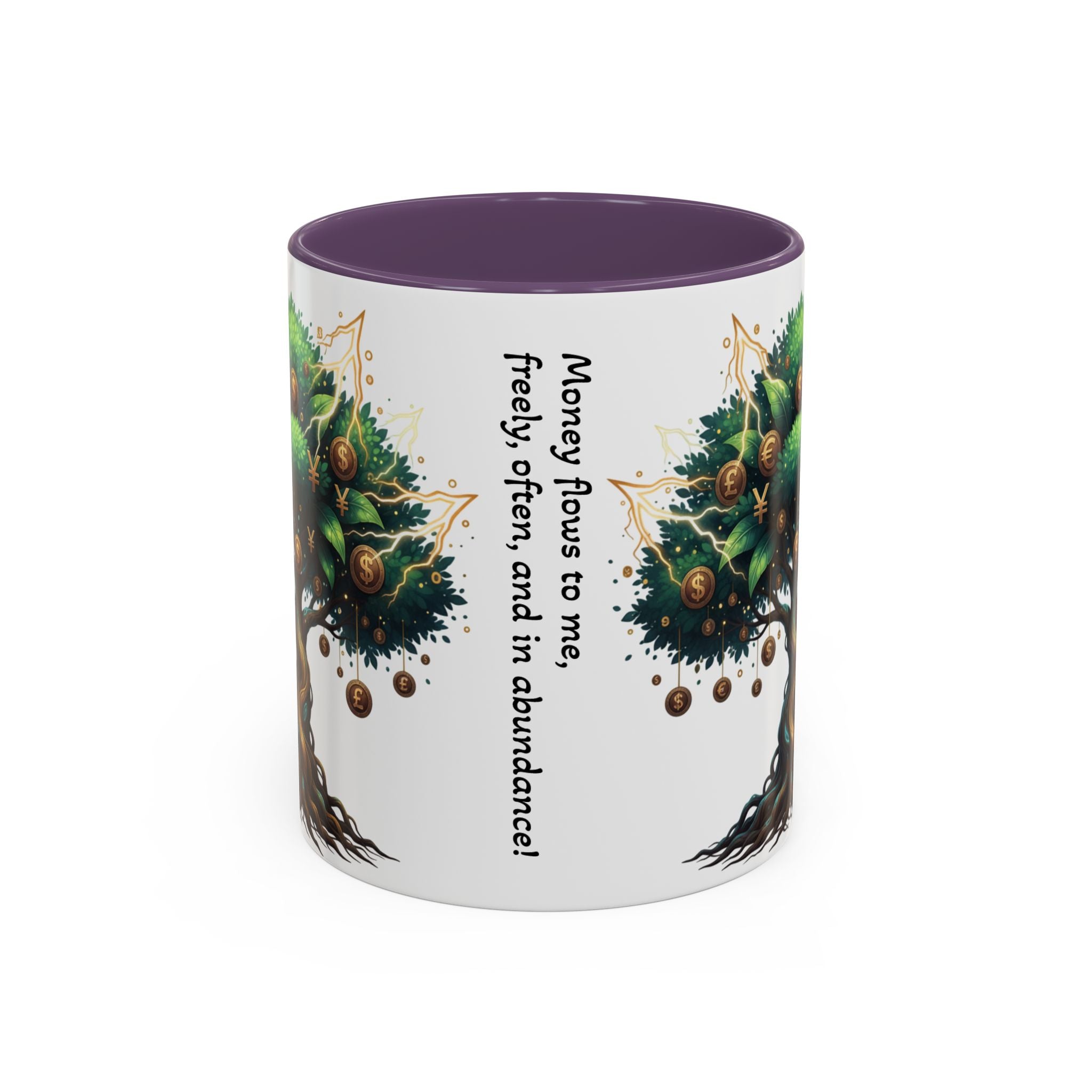 Accent Mug — Money Flows to Me Tree of Abundance Coffee Cup (11/15oz)