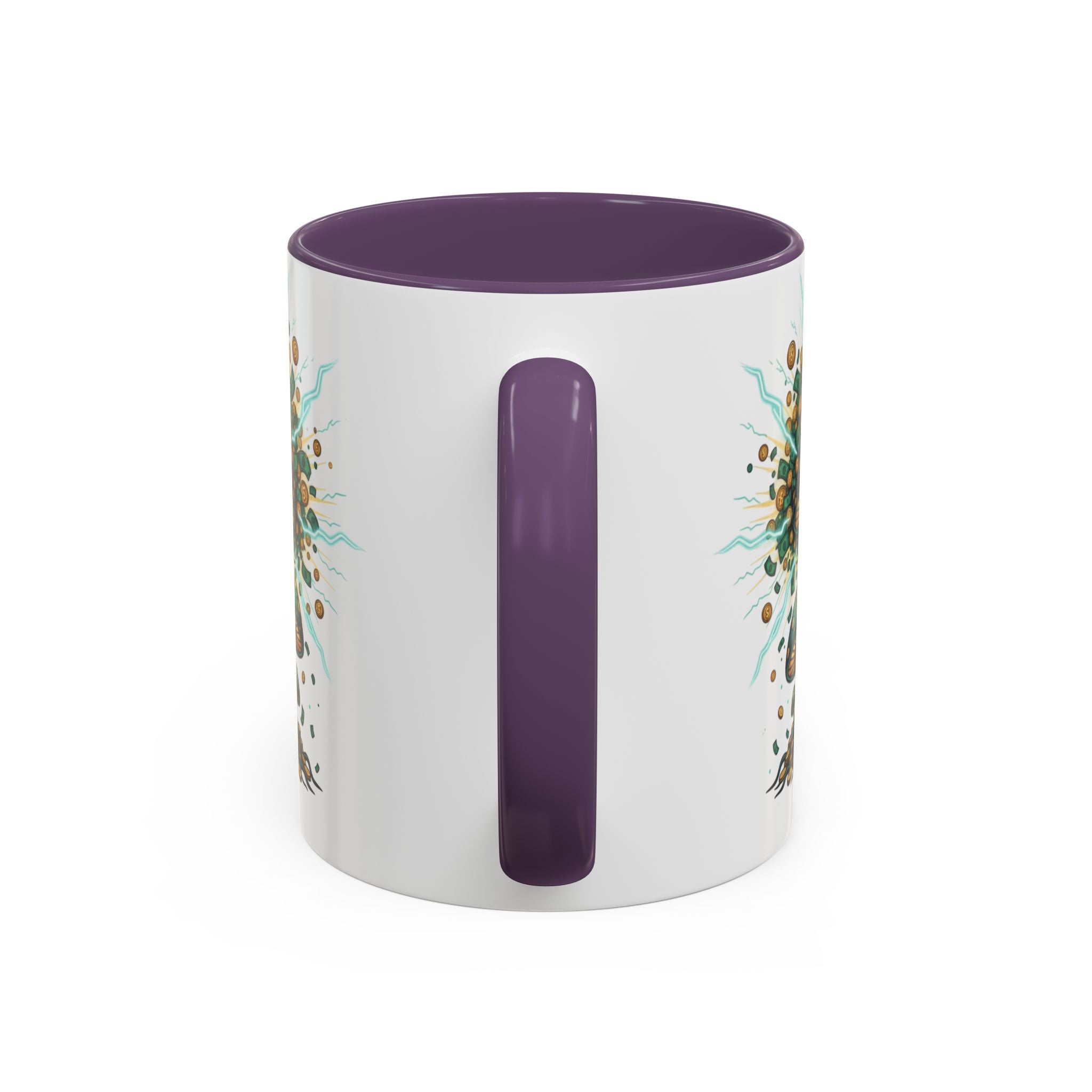Accent Coffee Mug — 'Money Flows to Me Freely' Mushroom Abundance Design (11/15oz)