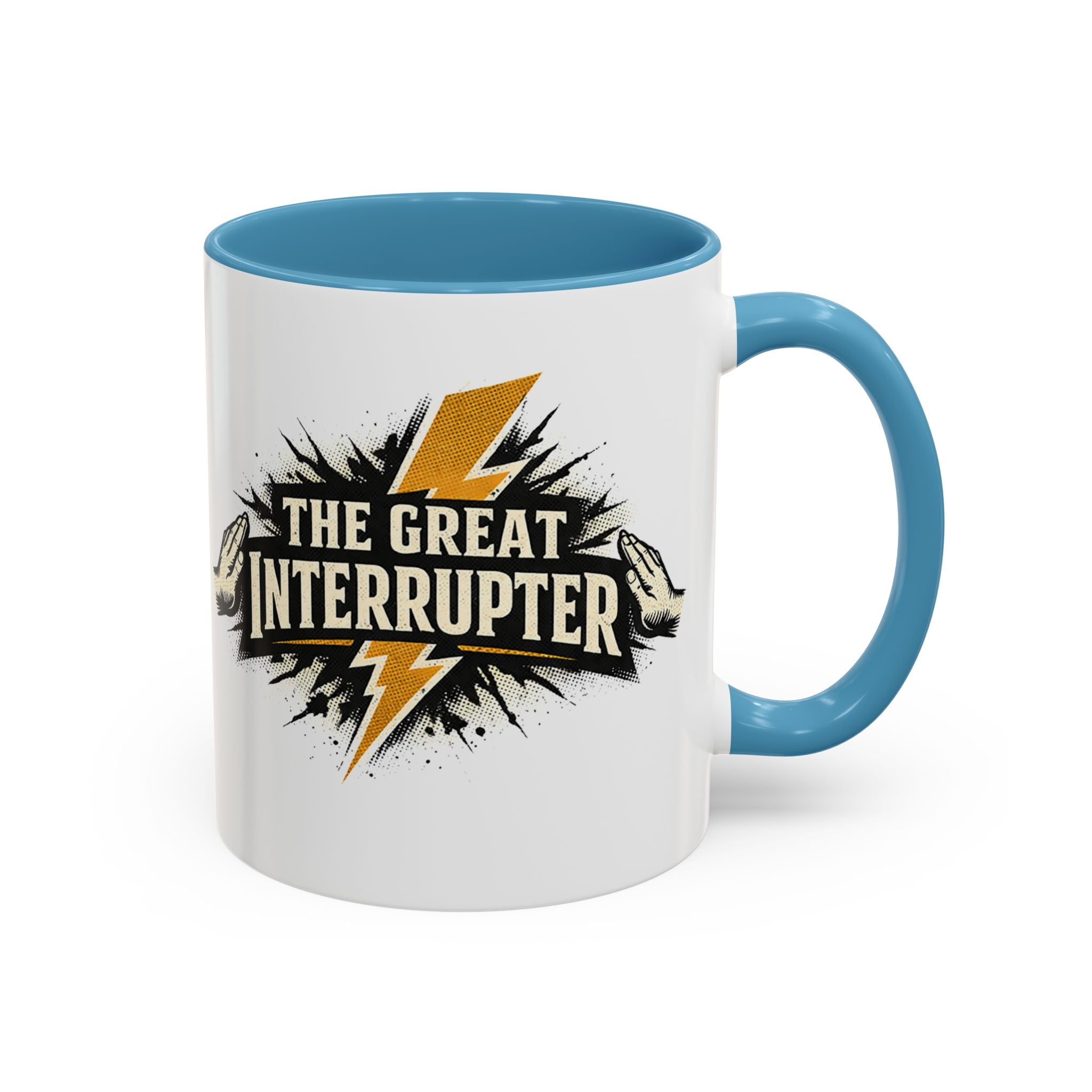 The Great Interrupter Coffee Mug — Funny Lightning Bolt Accent Ceramic Mug