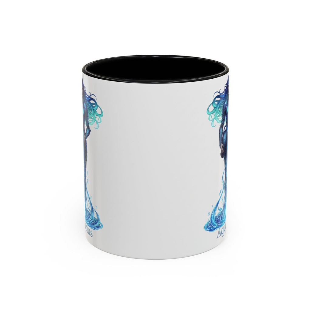 Aquarius Zodiac Coffee Mug — Water Bearer Astrology Accent Mug