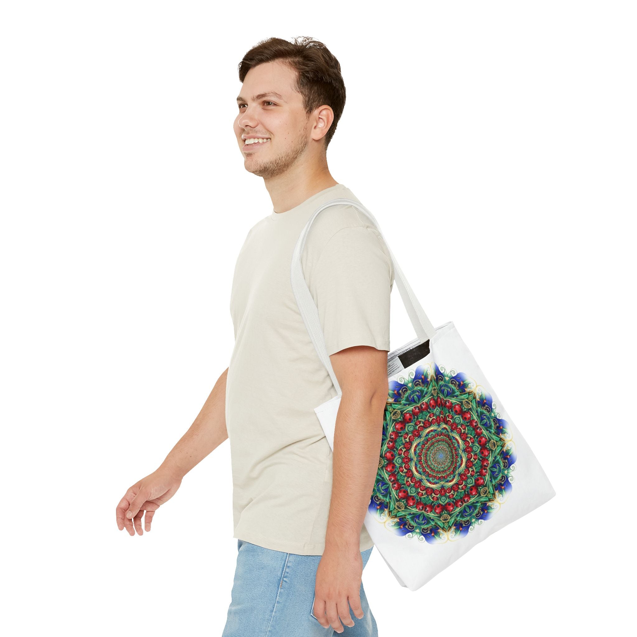 Bohemian Kaleidoscope Tote Bag — Colorful Mandala AOP Beach & Market Tote