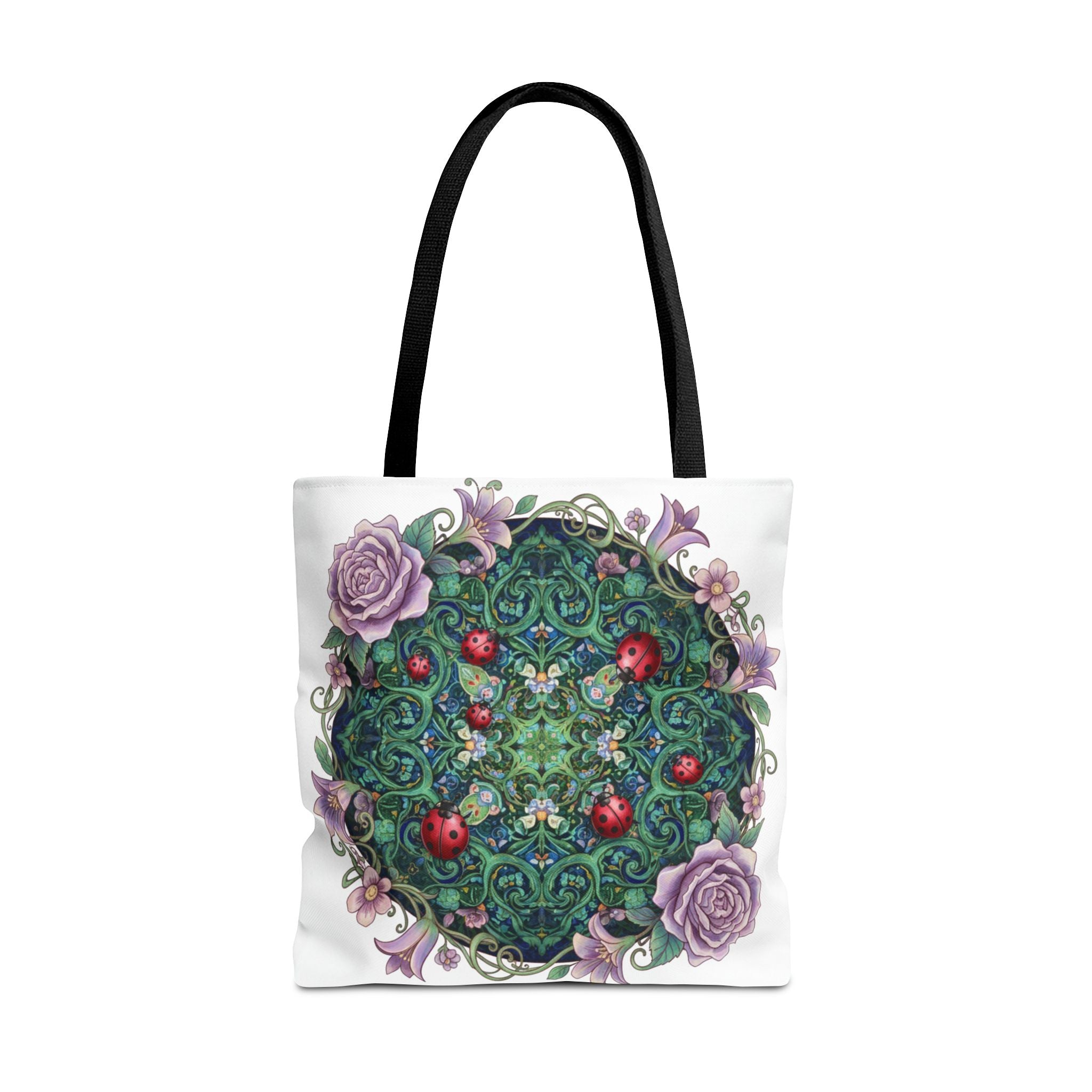 Floral Mandala Tote Bag – Ladybug & Rose Garden AOP Tote